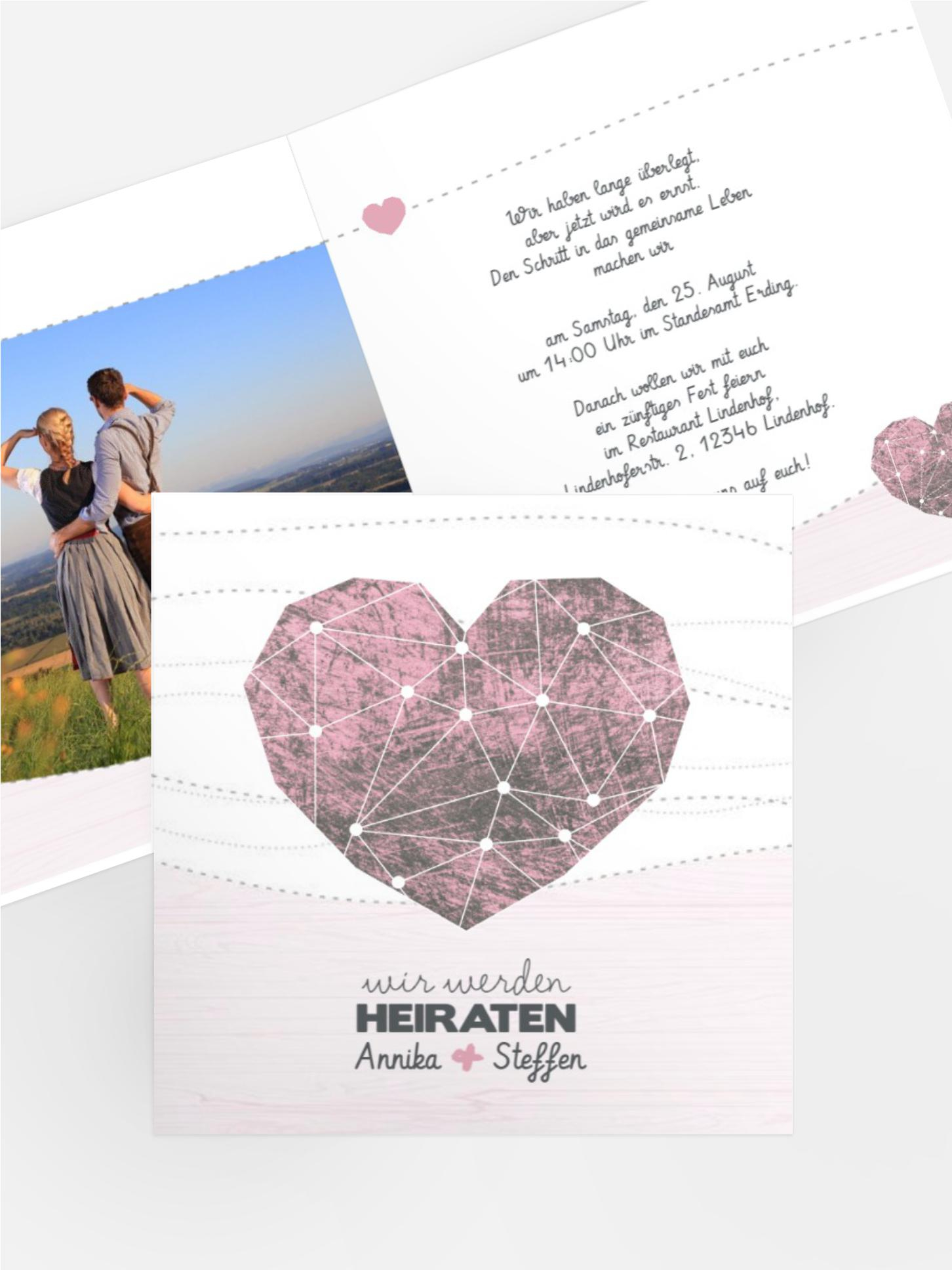 Einladung zur Hochzeit Sternenbild