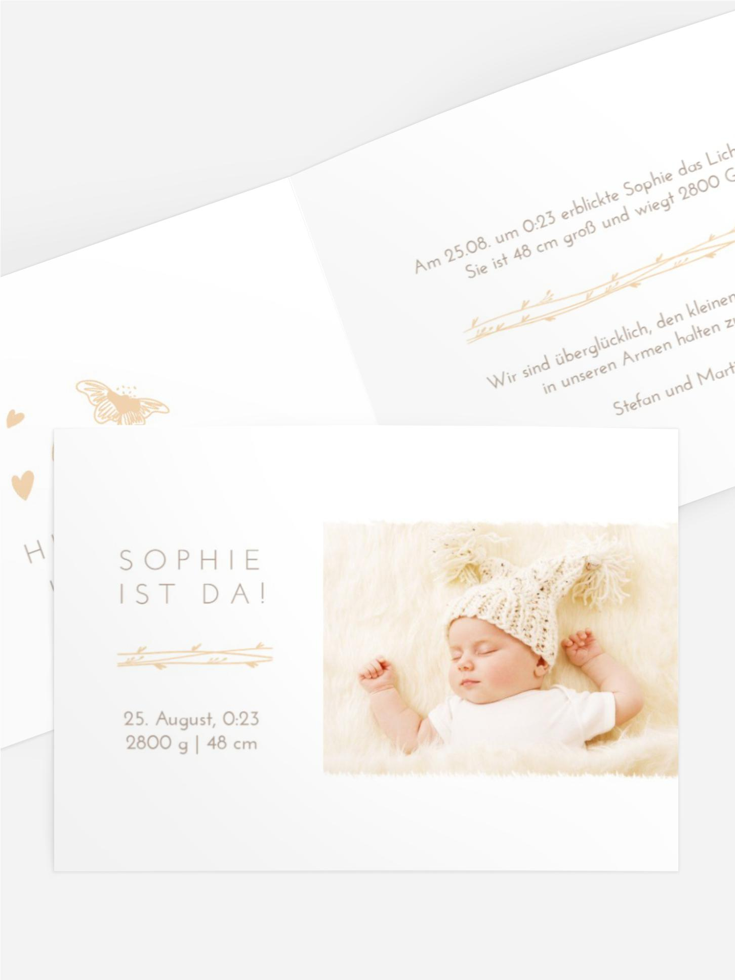 Geburtskarte Rankenstrang