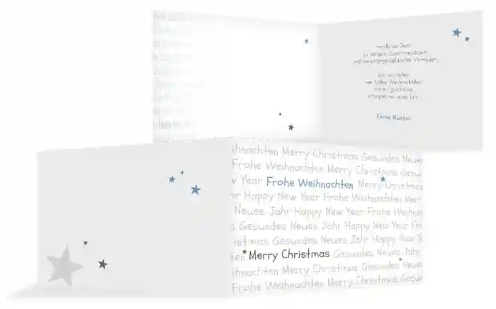 Weihnachts Grußkarte geschäftlich Schrift