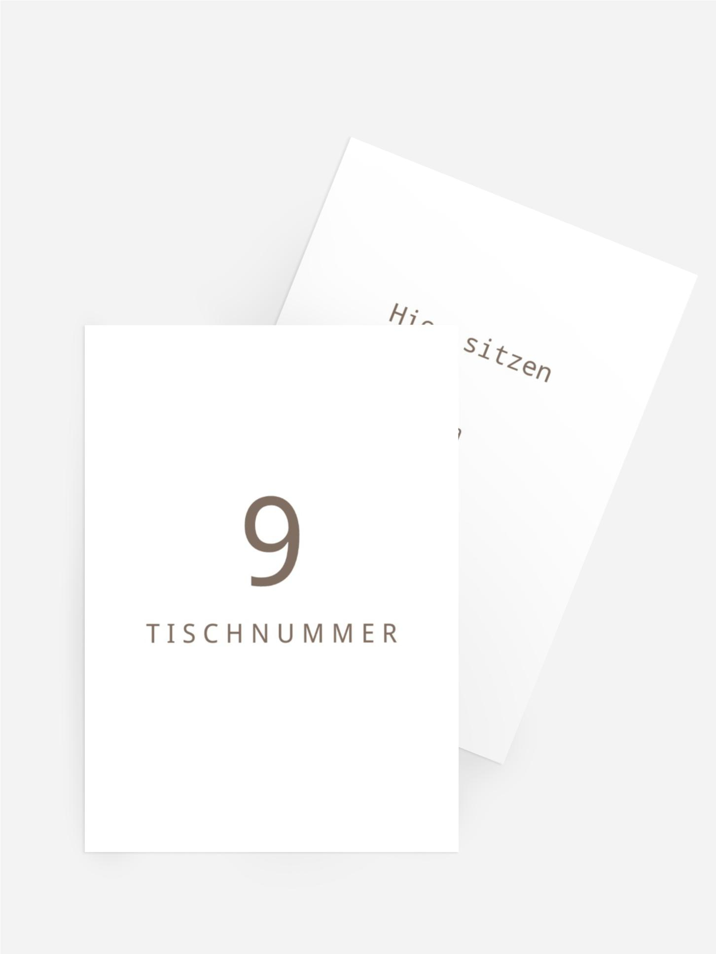 Tischnummer Hochzeit Winterliche Liebe