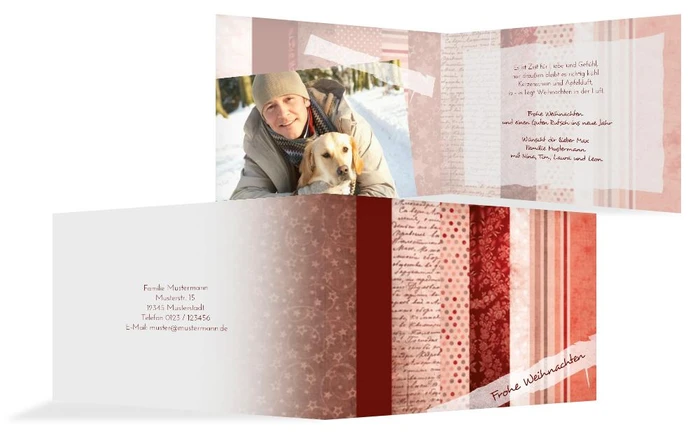 Weihnachts Grußkarte privat Geschenkpapier