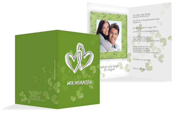 Einladungskarte Liebesglück