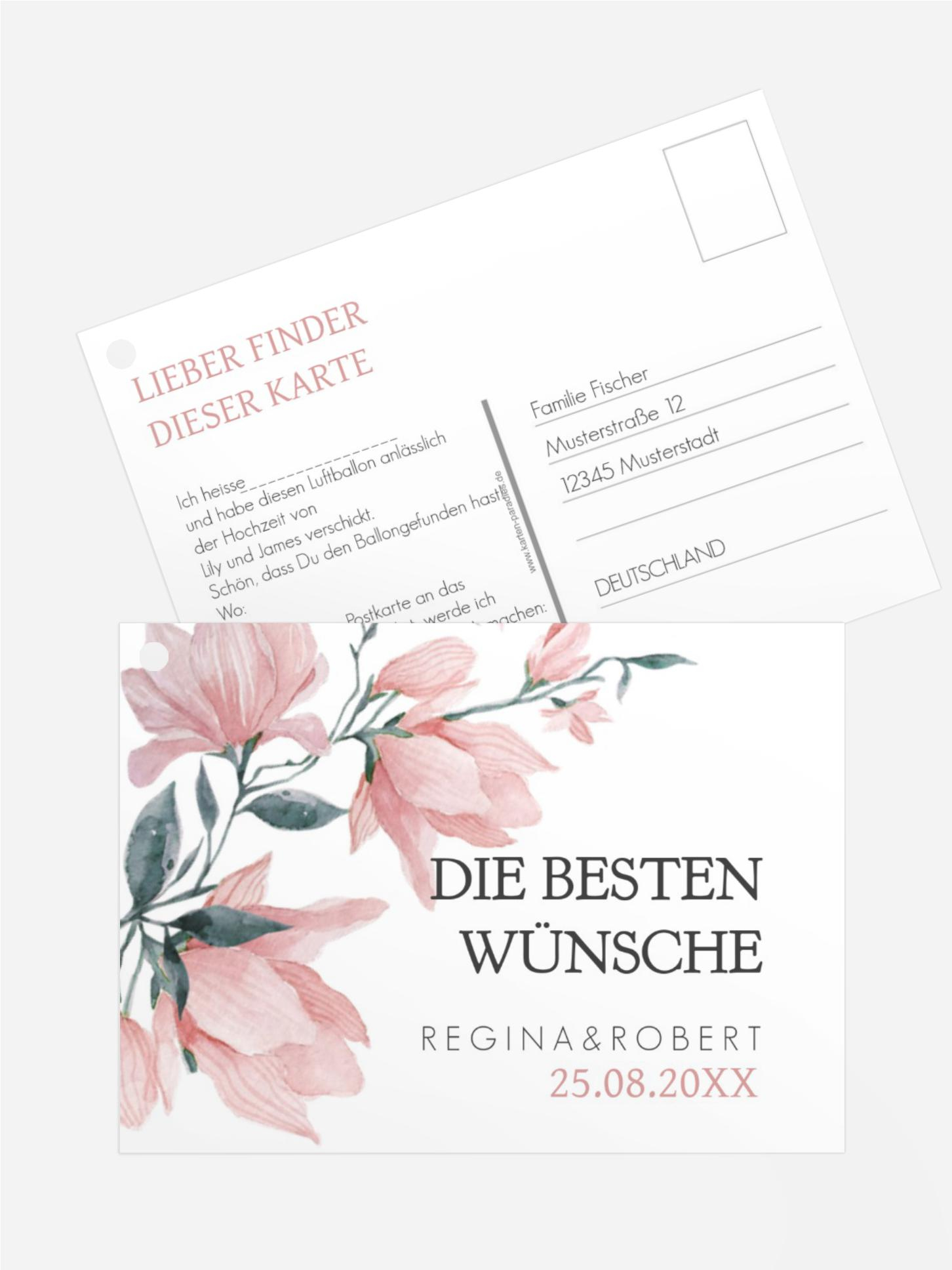 Ballonflugkarte Blümchenech