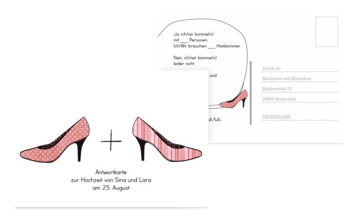Antwortkarte High Heels
