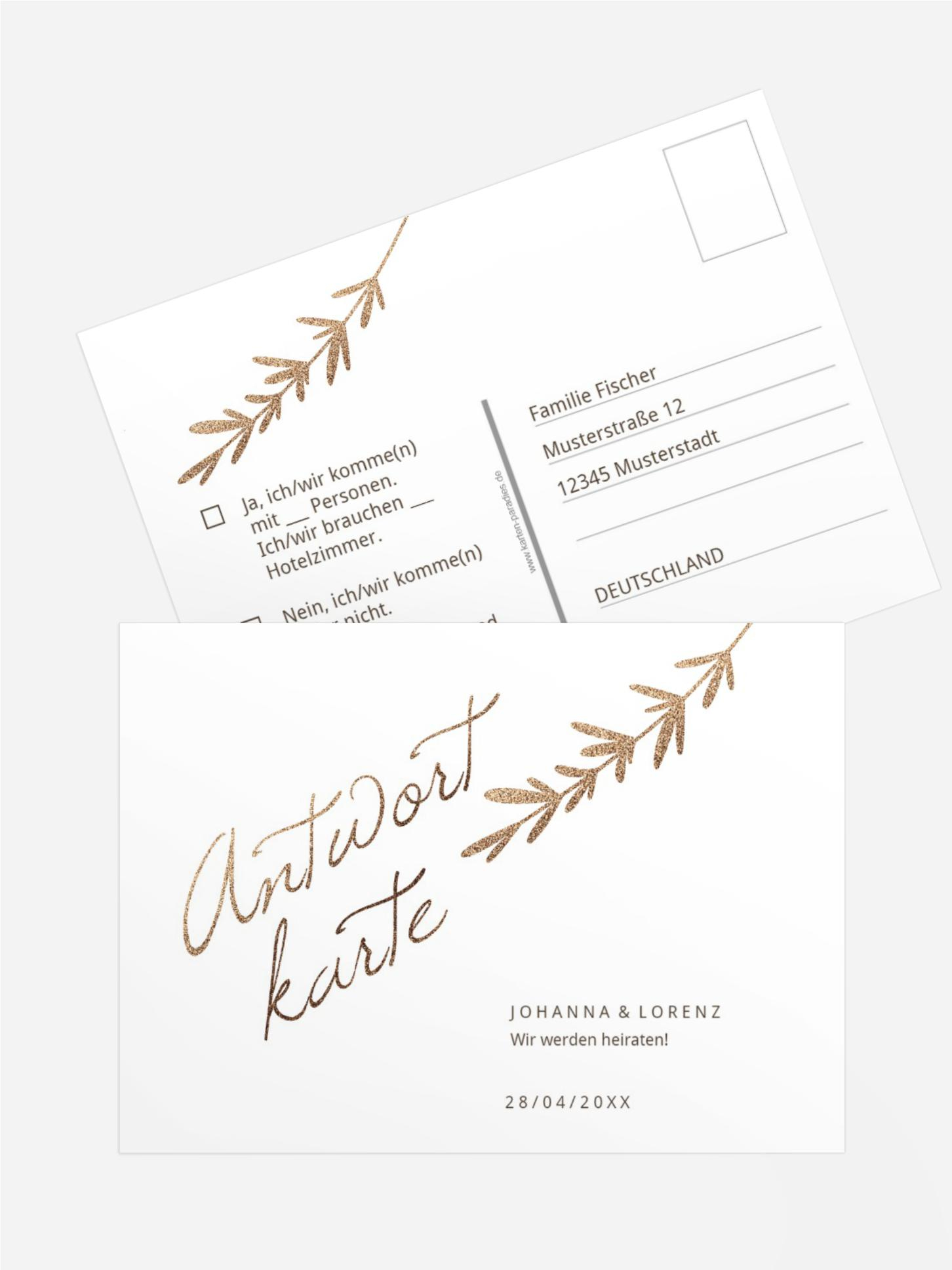 Antwortkarte Goldenes Gestrüpp