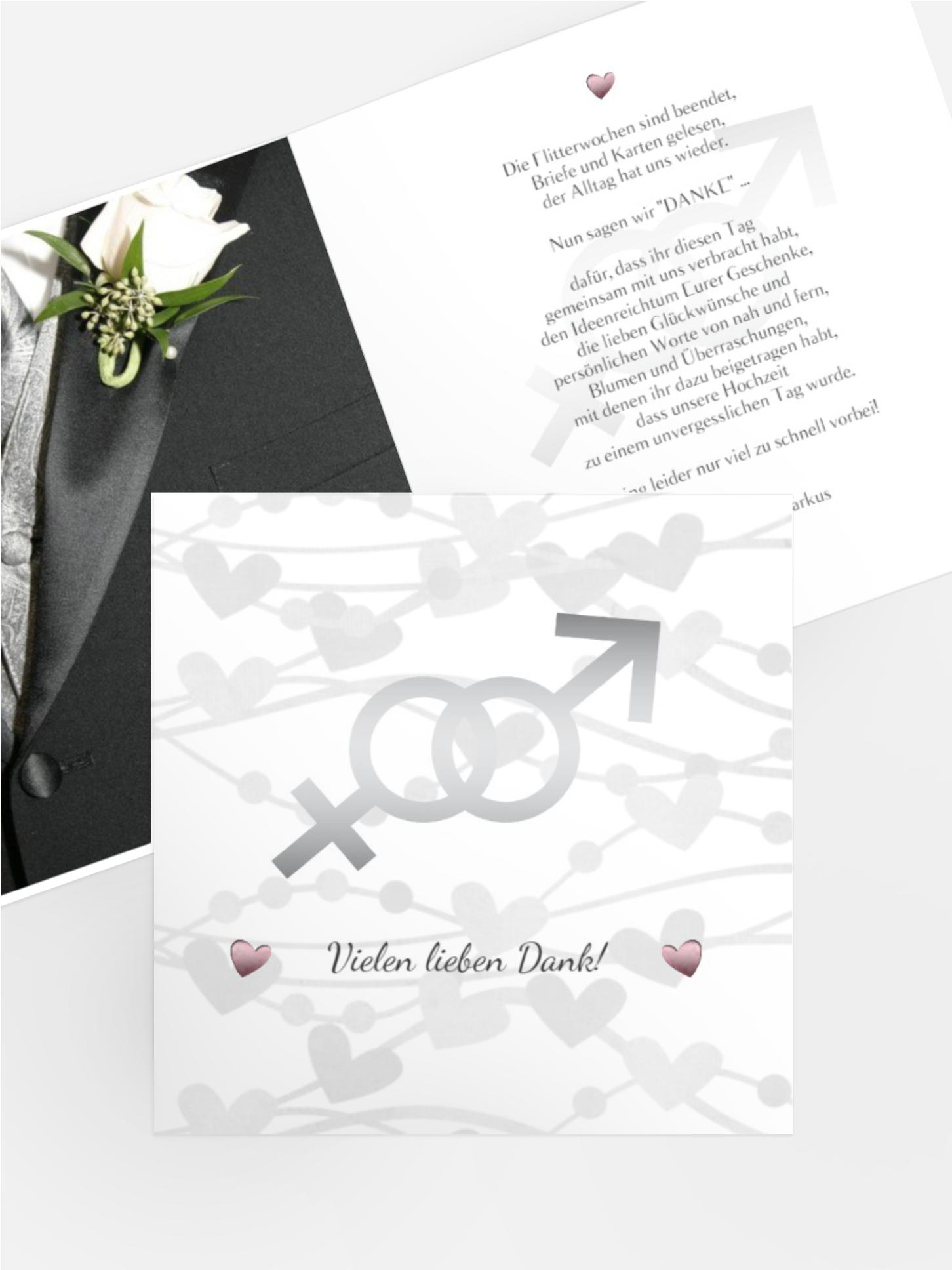 Dankeskarte Im Zeichen der Liebe