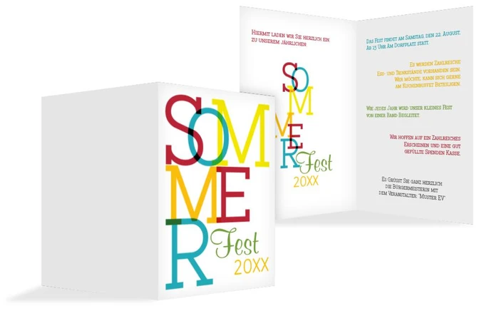 Sommerfest Einladung Sommer