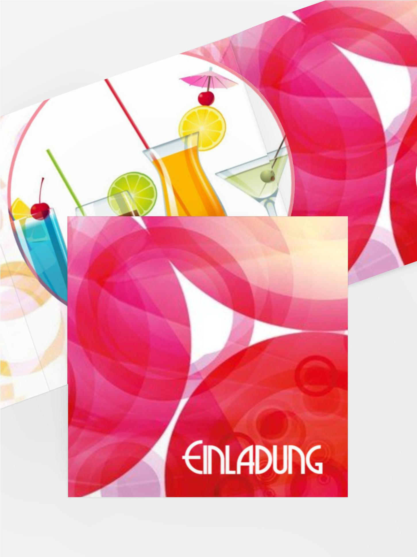 Einladungskarte colorful circles 60 Foto