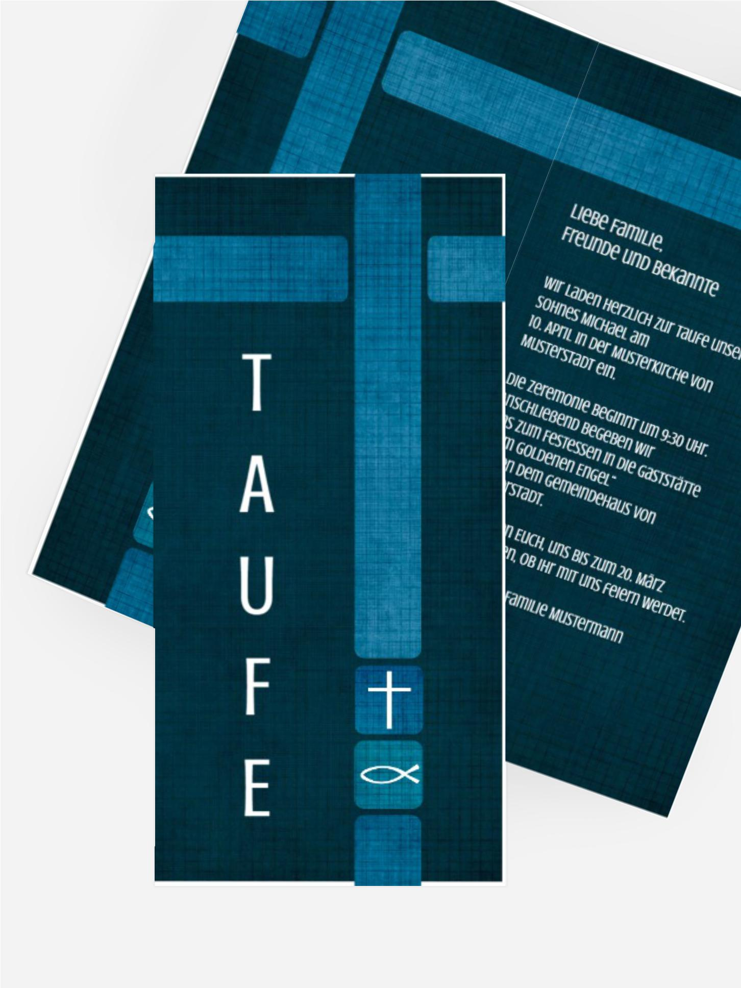 Taufkarte Glaube und Geborgenheit