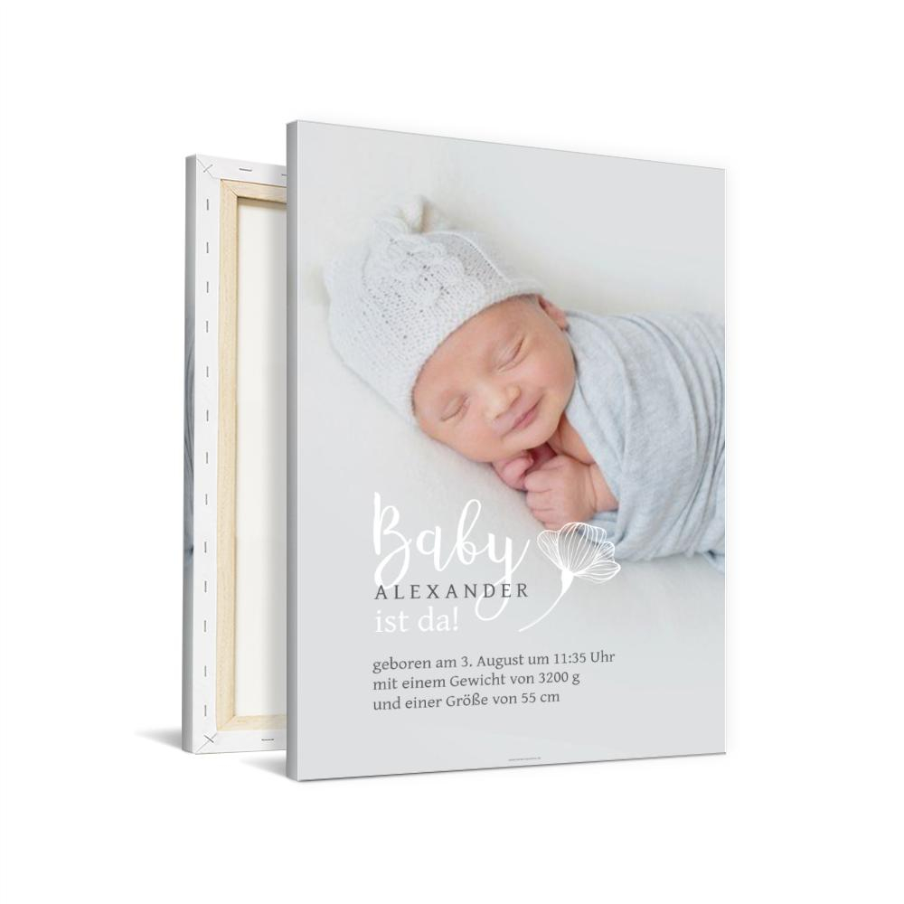 Wandbilder Baby Silhouetten Blume