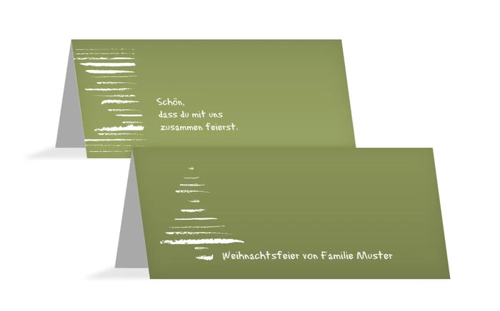 Weihnachts Tischkarte Kreidentanne Weihnachts Tischkarte Kreidentanne