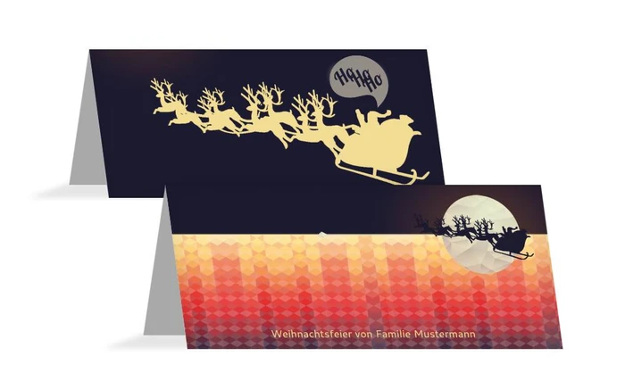 Weihnachtstischkarte Hohoho 