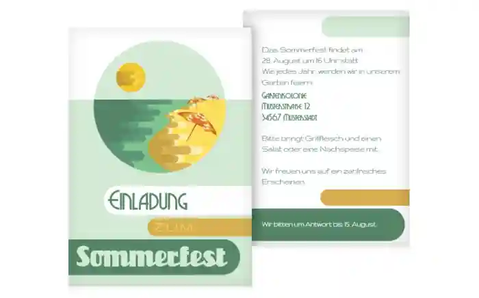 Sommerfest Einladung Sommerflair