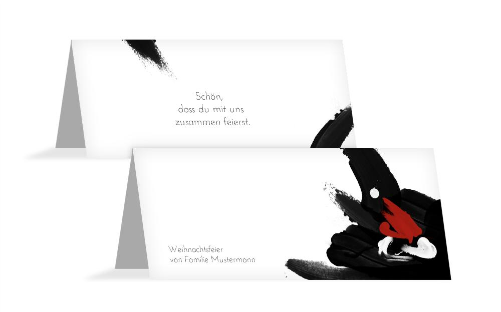 Weihnachts Tischkarte Farbenmütze