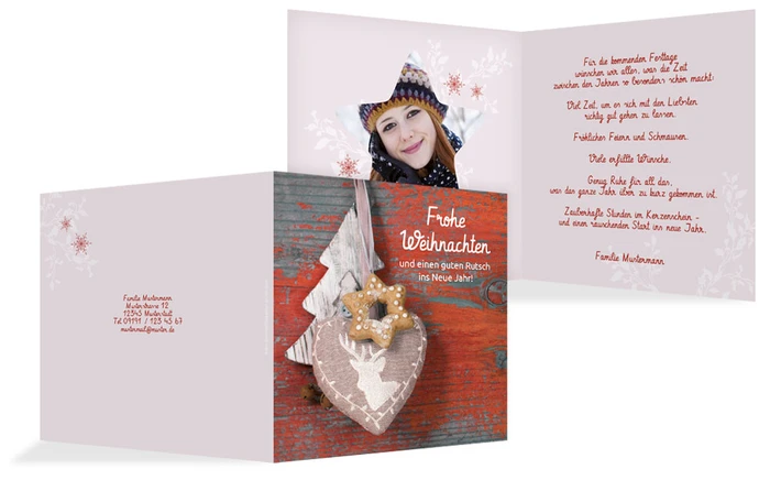 Weihnachtgrußkarte Privat Deko