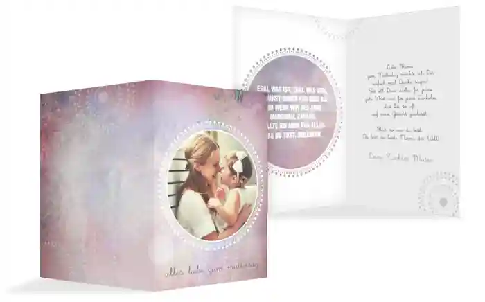 Karte für Muttertag Bohemian