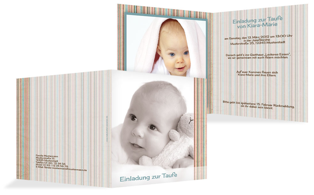 Taufe Einladung zarter Farbklang