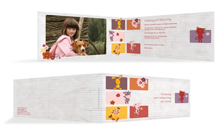 Einladung Kindergeburtstag Tierische Elemente Foto Einladung Kindergeburtstag Tierische Elemente Foto