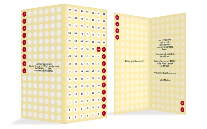 Geburtstagskarte Zahlenspiel 60