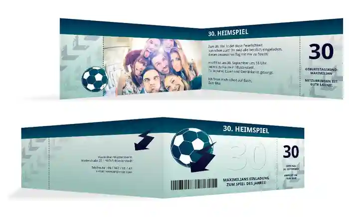 Geburtstagseinladung Heimspiel 30 Foto