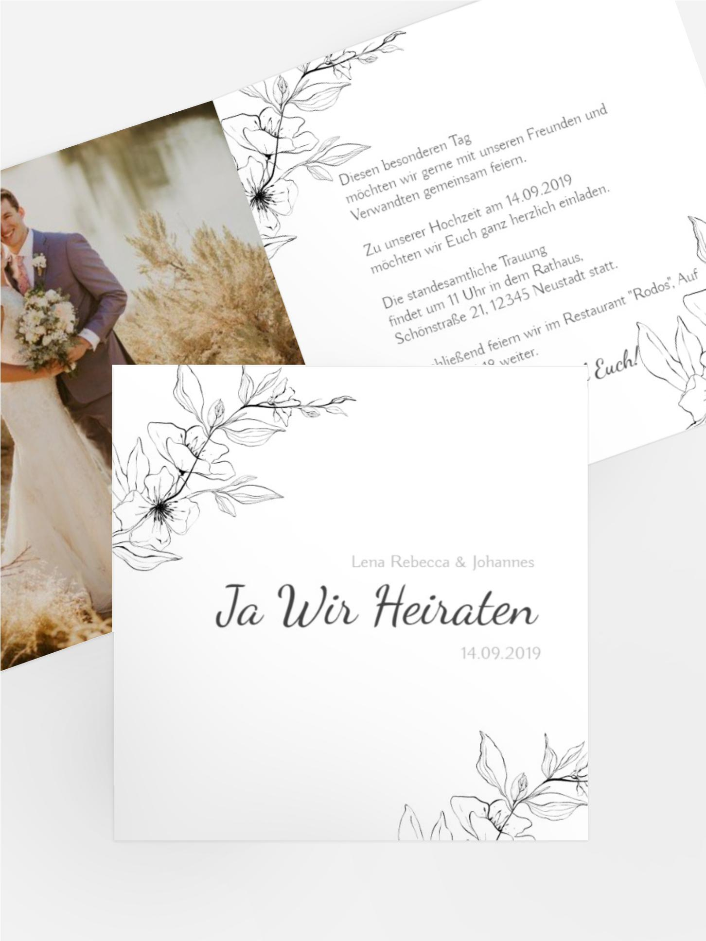 Hochzeitseinladung Geheimer Garten