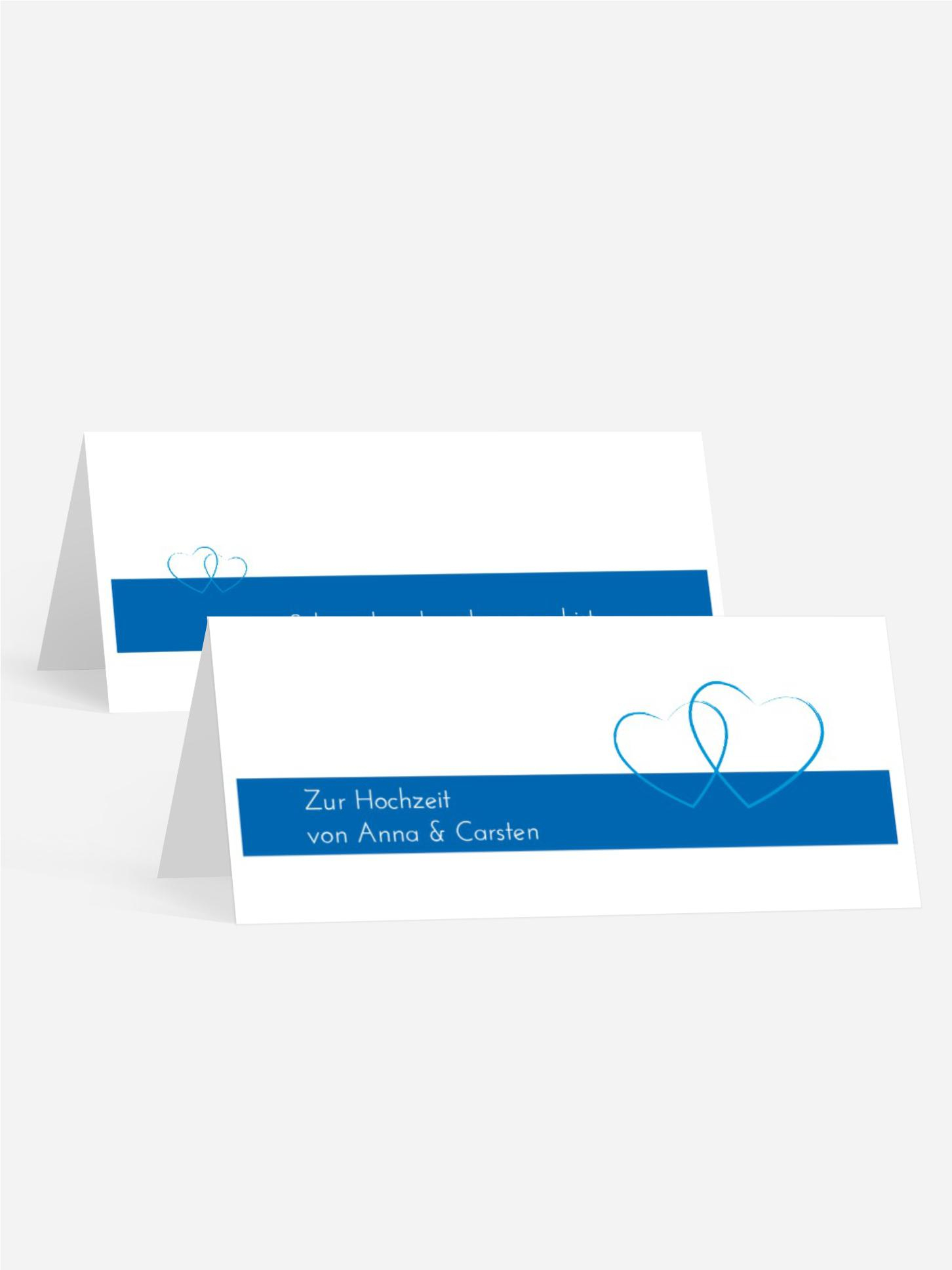 Tischkarte Herzensband