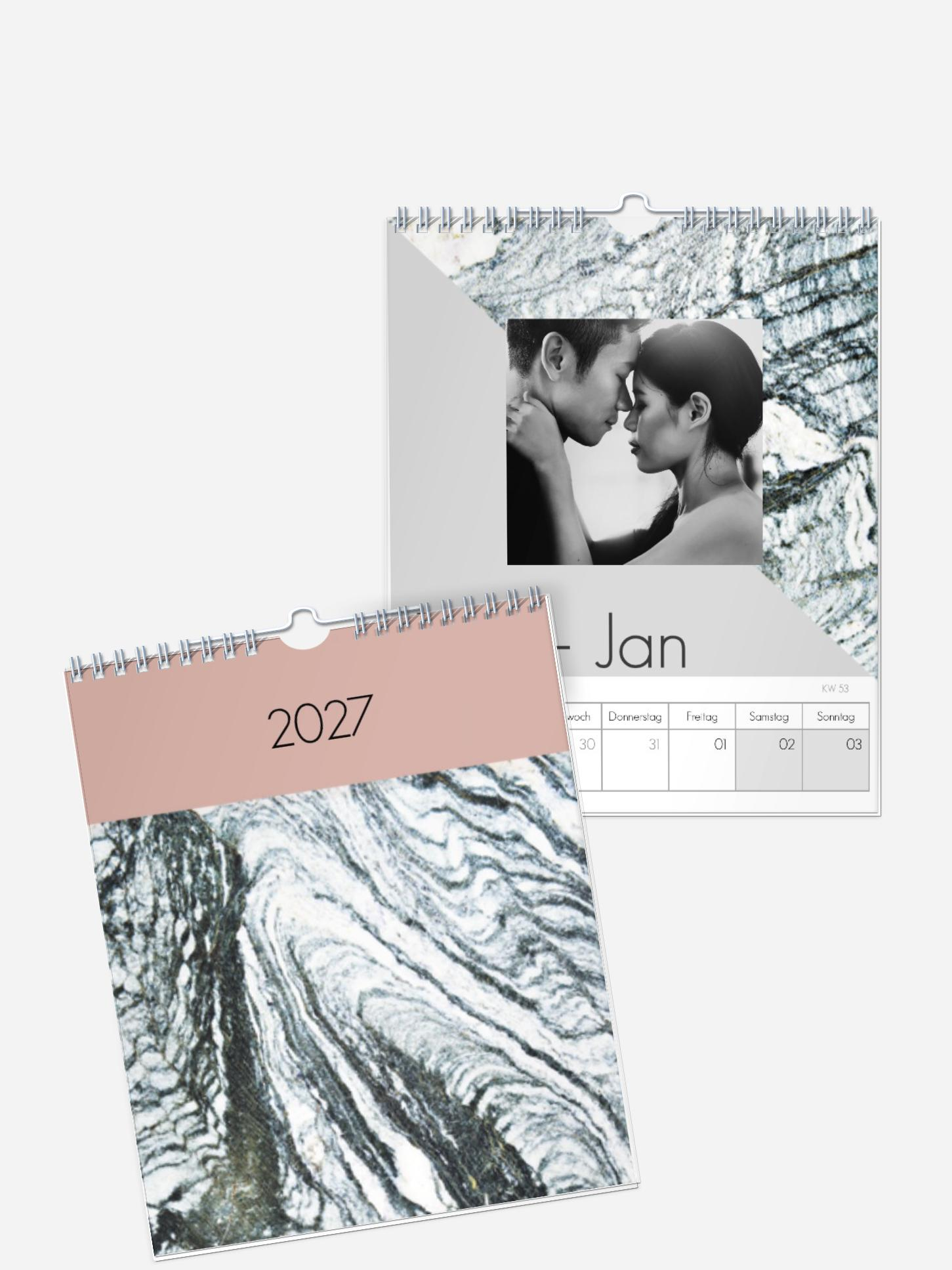Wochen-Wandkalender Marmorwunder