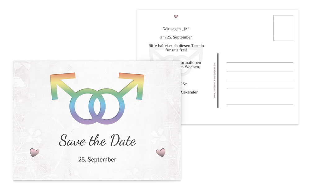 Save the Date Im Zeichen der Liebe - Männer