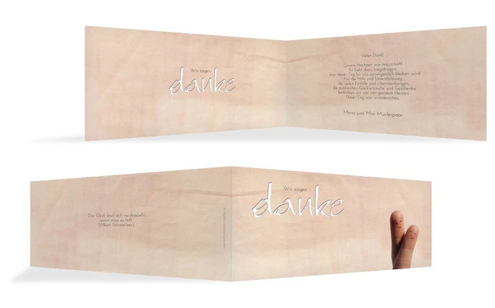 Dankeskarte Fingerpaar 2