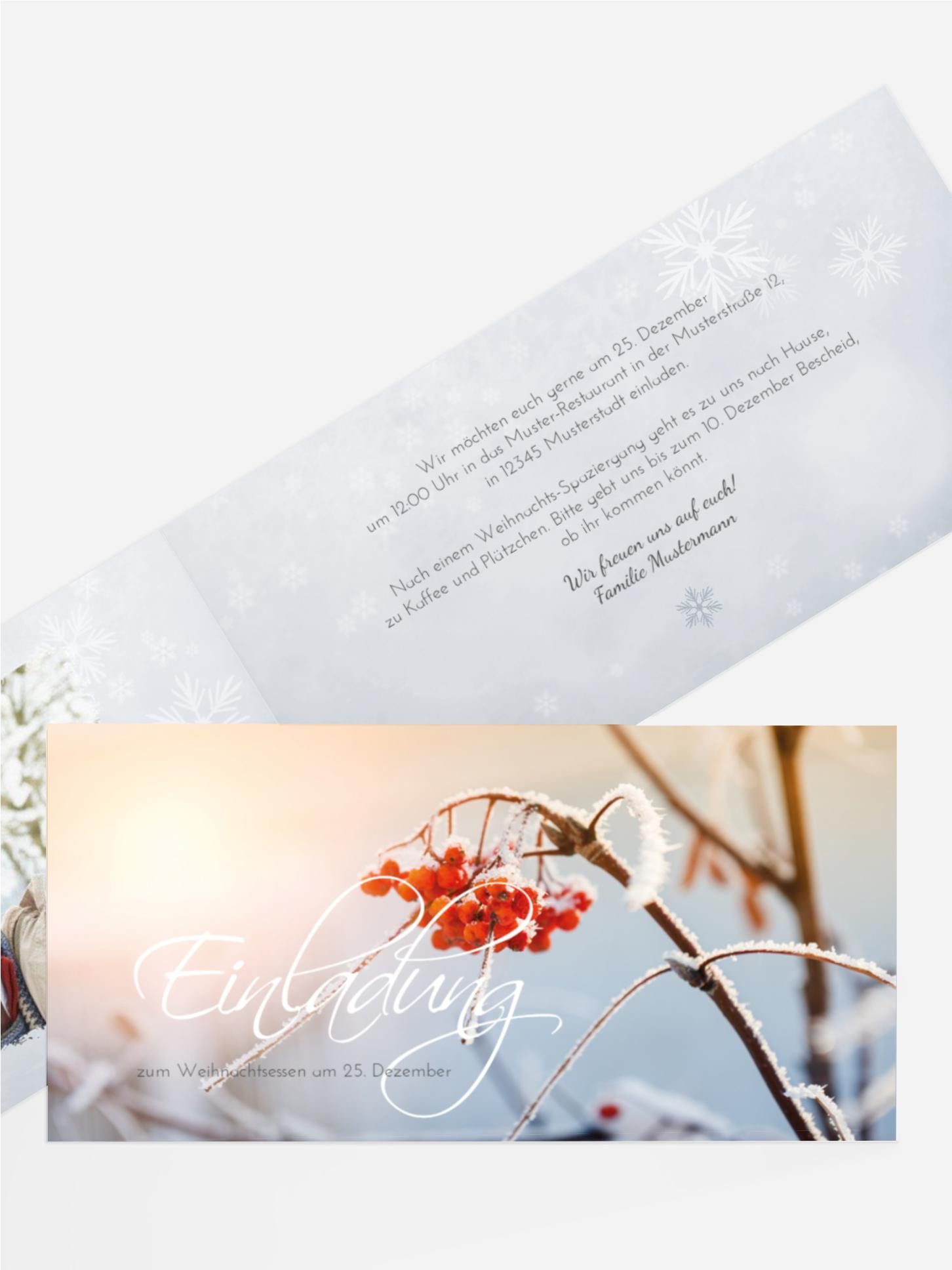 Foto Weihnachtseinladung Reif