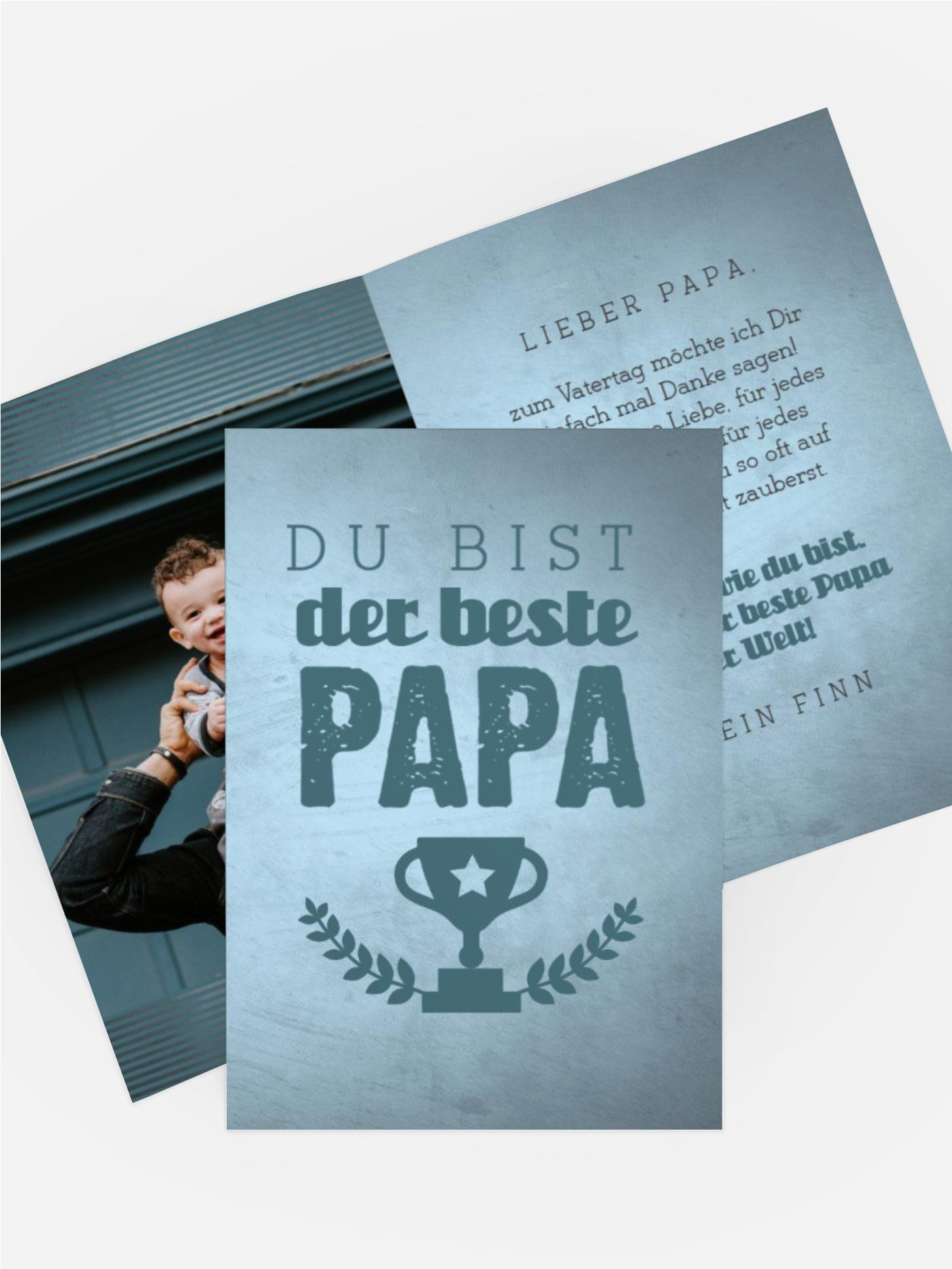 Vatertagskarte Pokal