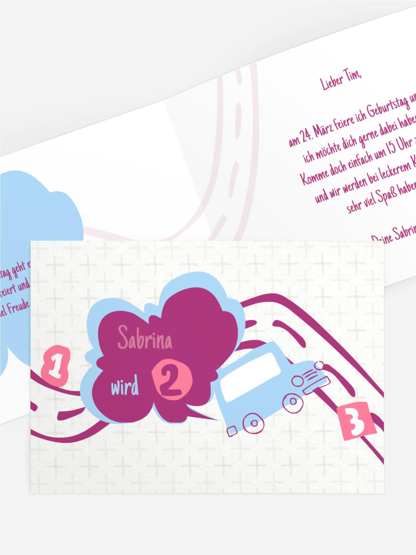 Kindergeburtstagseinladung "Lebensstraße"