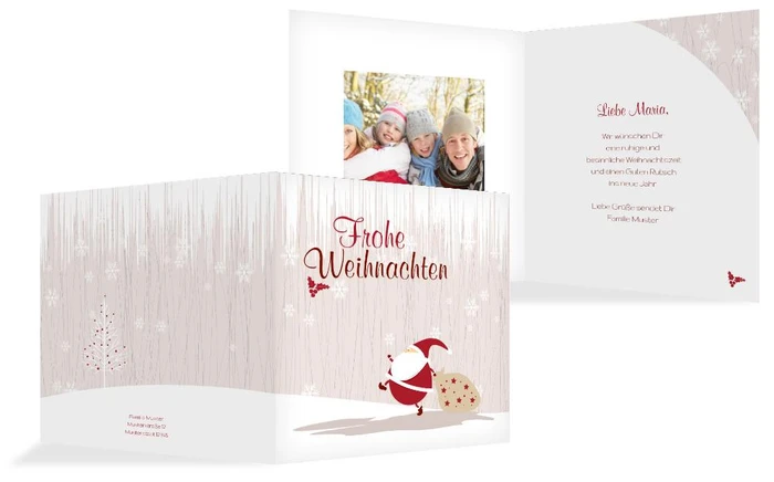 Foto Weihnachtsgrußkarte Weihnachtsmann
