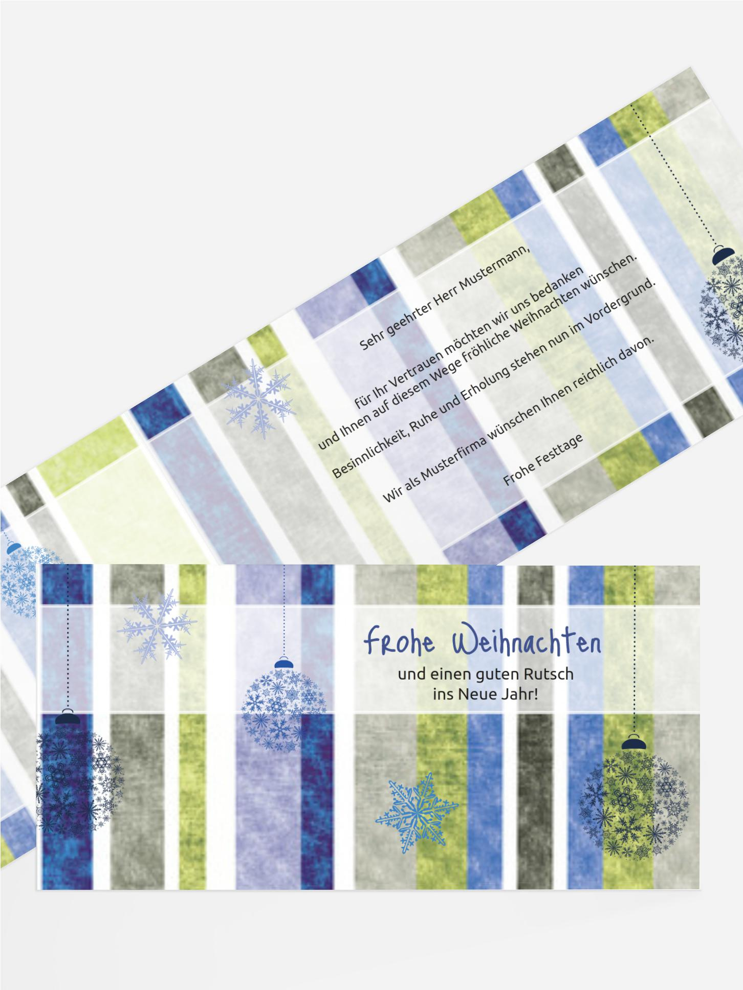 Grußkarte Weihnachten Geschäft Schmuck