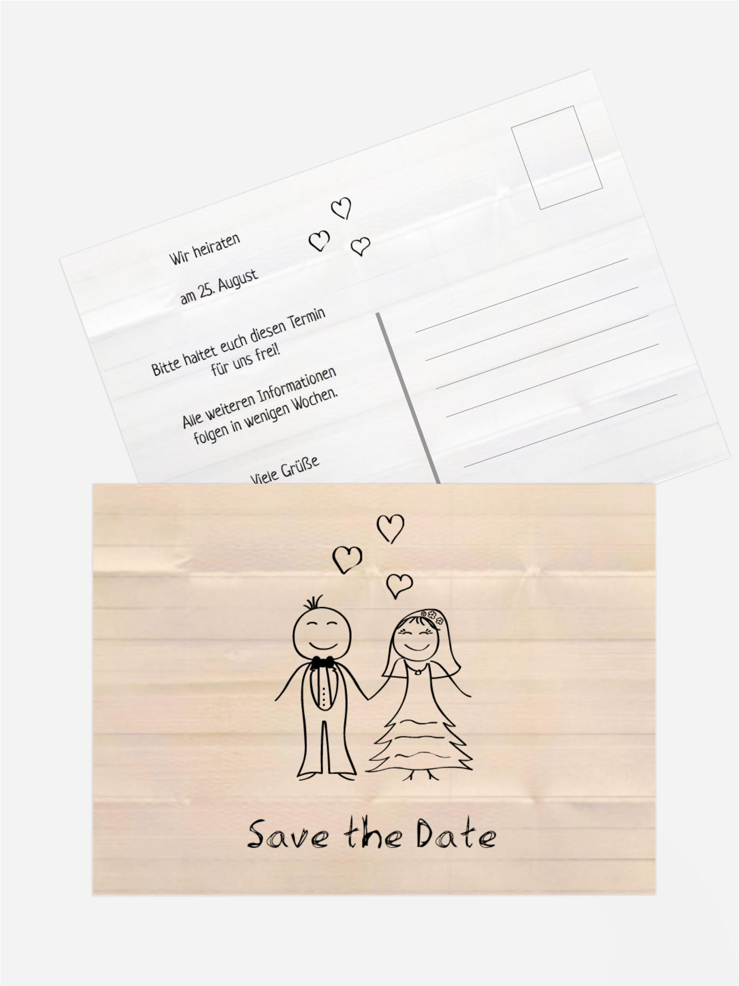 Save the Date Karte zur Hochzeit Sweet Love