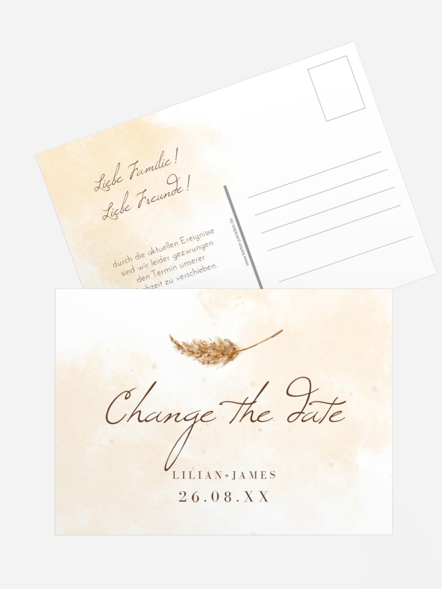 Change The Date Karte Kornfeld