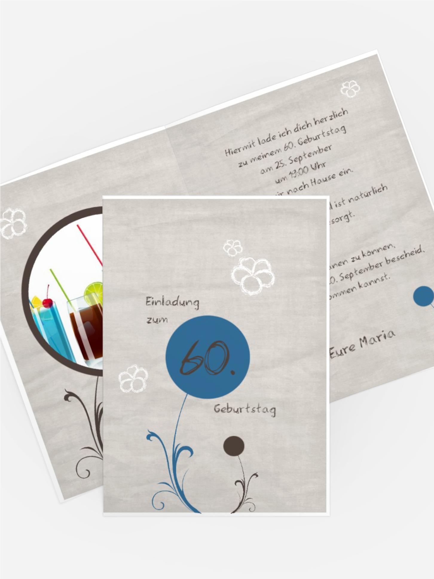 Einladungskarte Fantasyflower 60 Foto