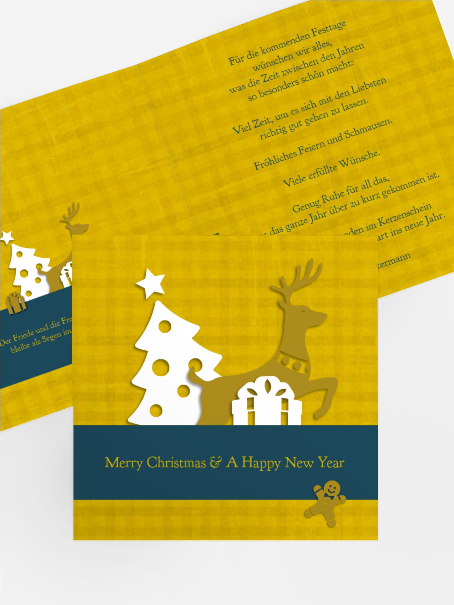 Weihnachtsgrußkarte Privat Geschenke