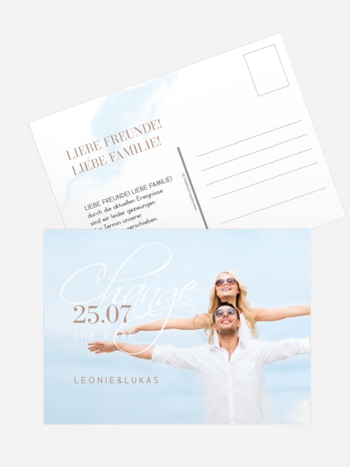 Change The Date Karte Wolkig schön