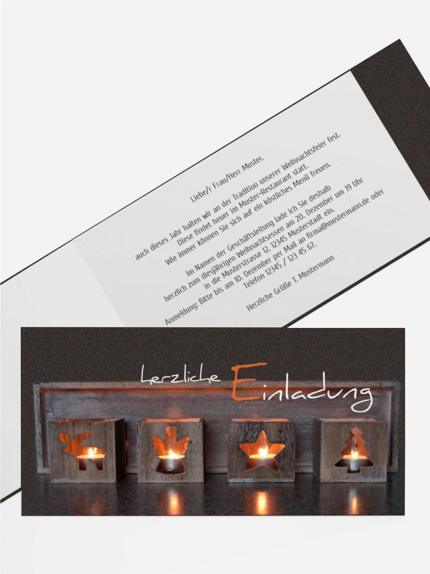 Weihnachtseinladung Geschäftlich Adventszeit