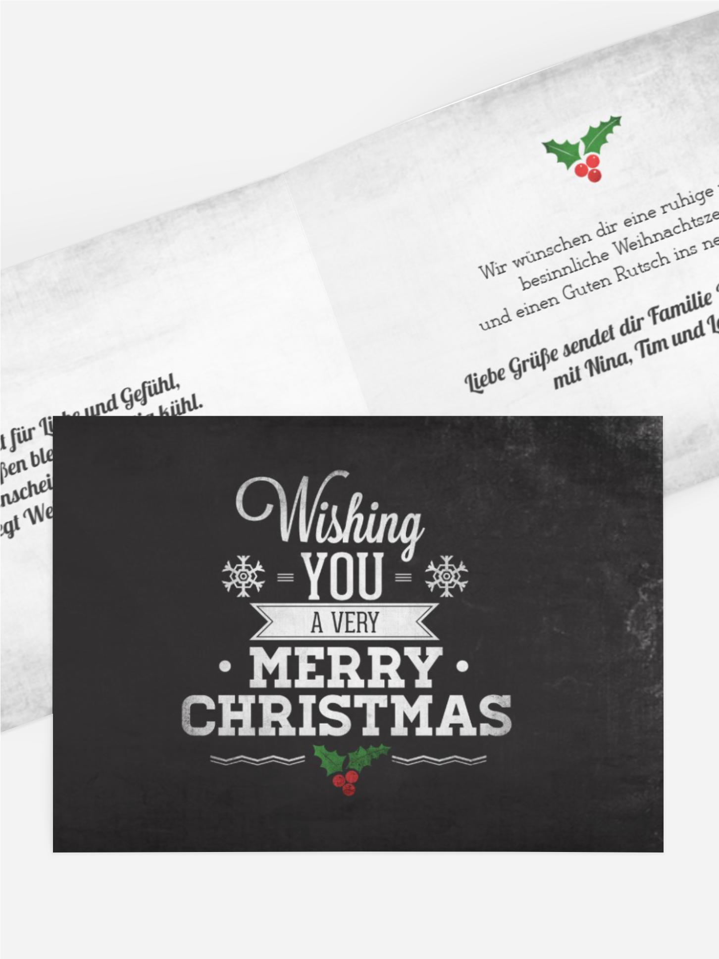 Weihnachtsgrußkarte Merry Christmas