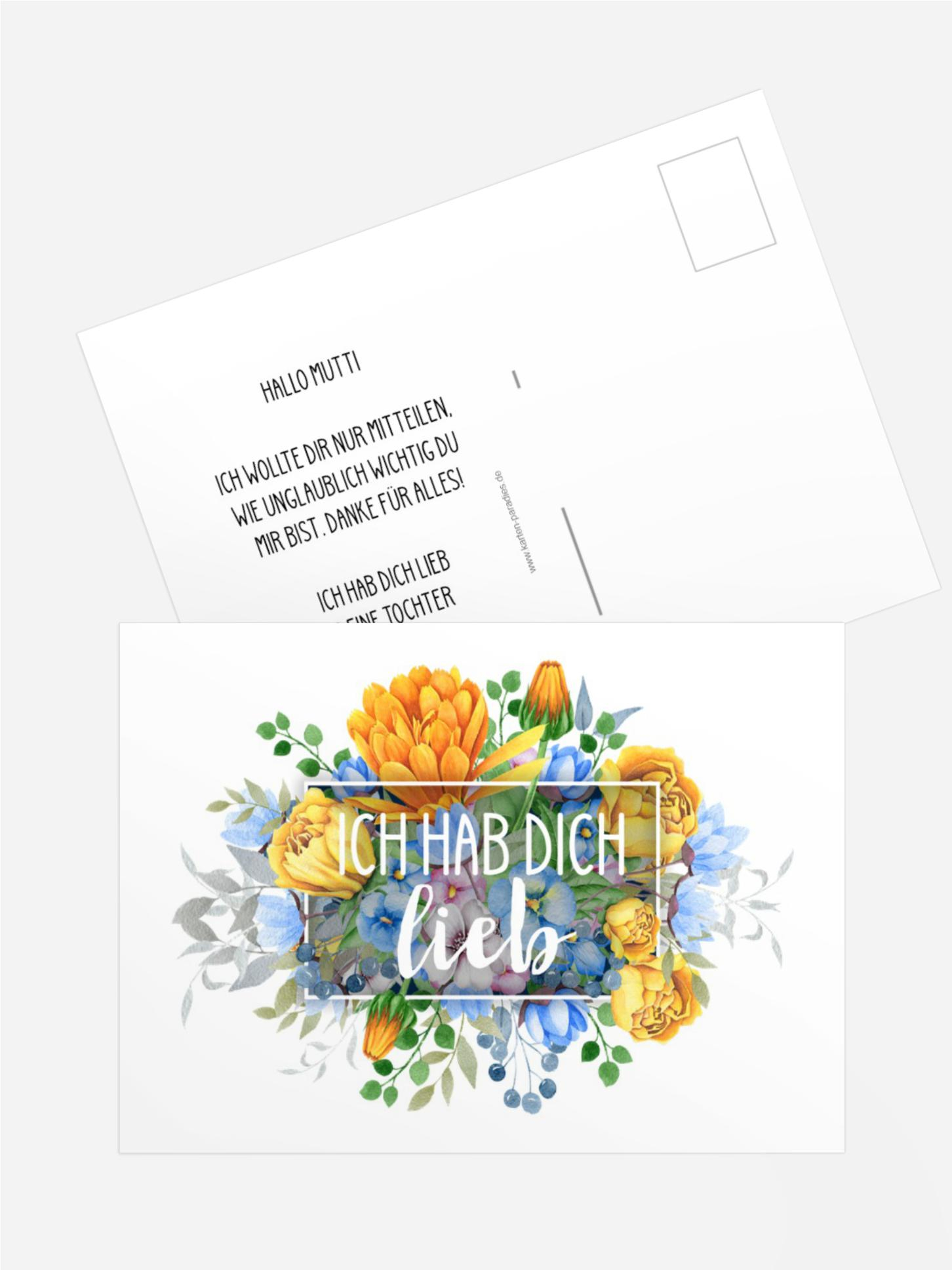 Spruchkarte Blumen