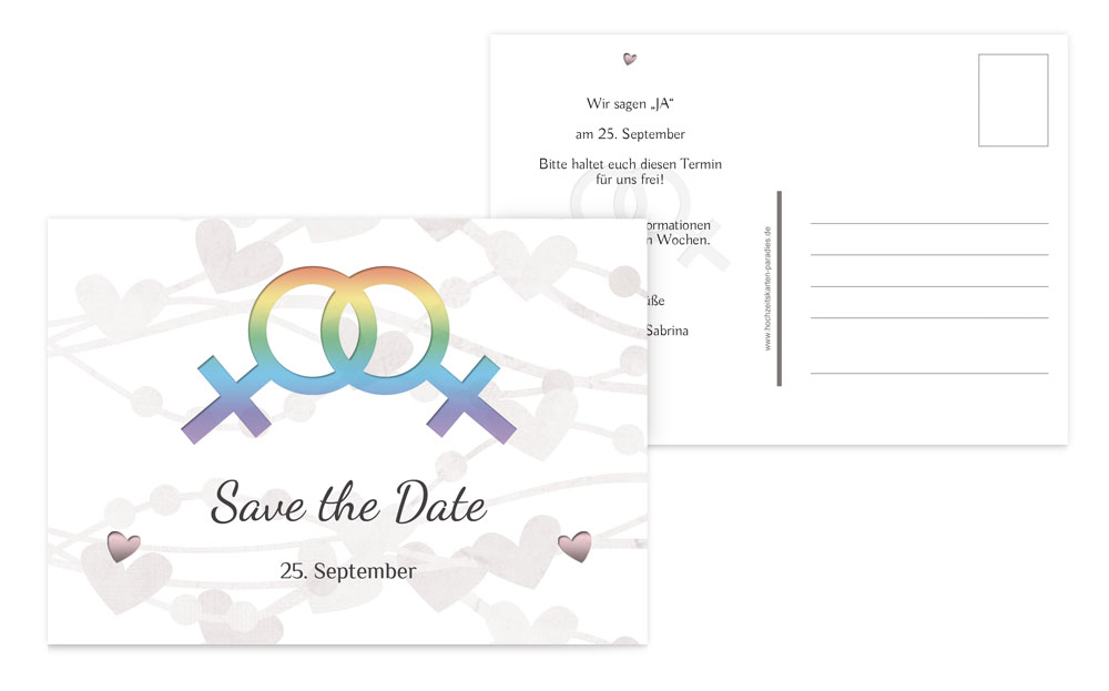 Save the Date Im Zeichen der Liebe - Frauen Save the Date Im Zeichen der Liebe - Frauen