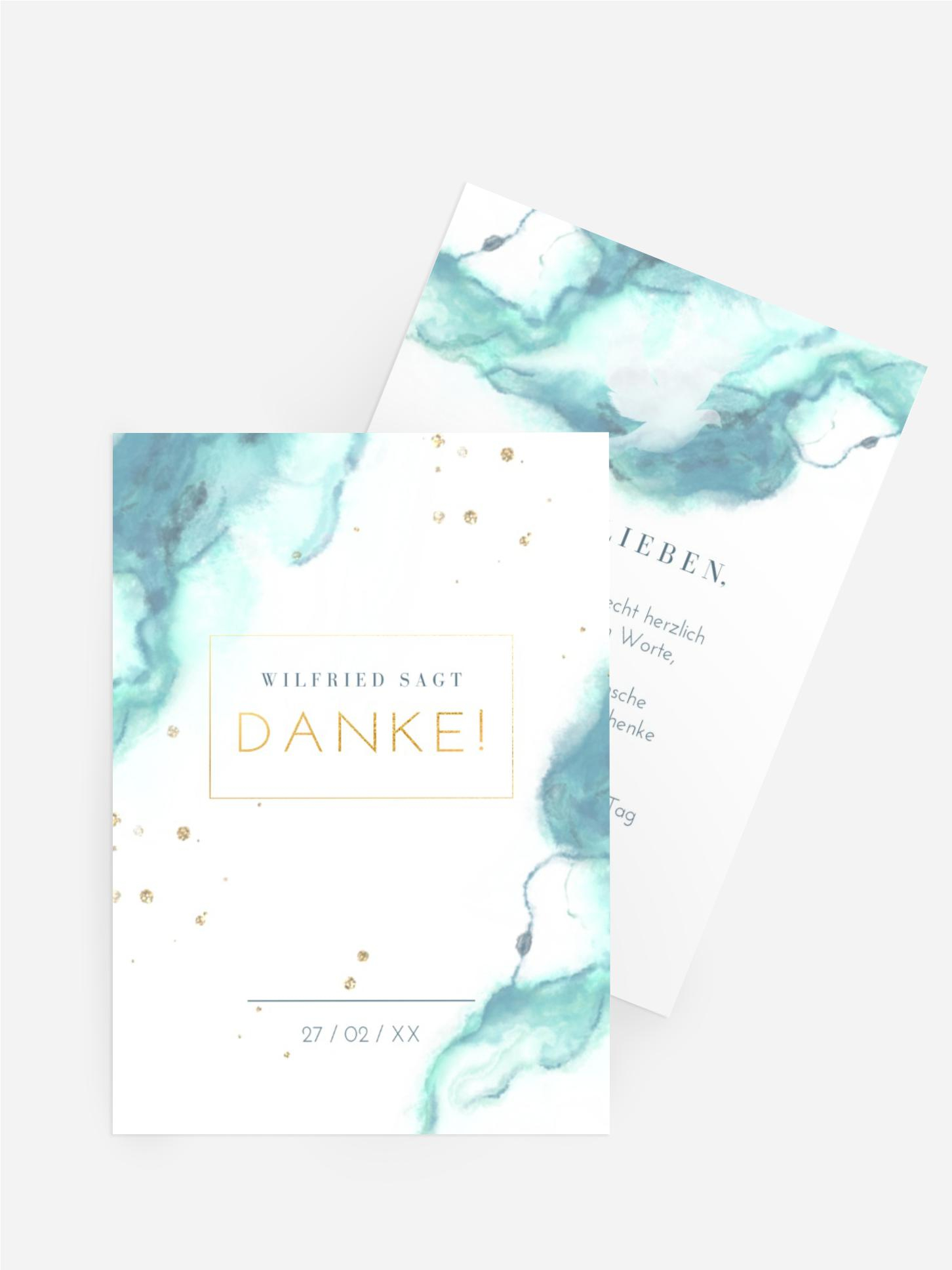 Dankeskarte Taufe Engelstaube