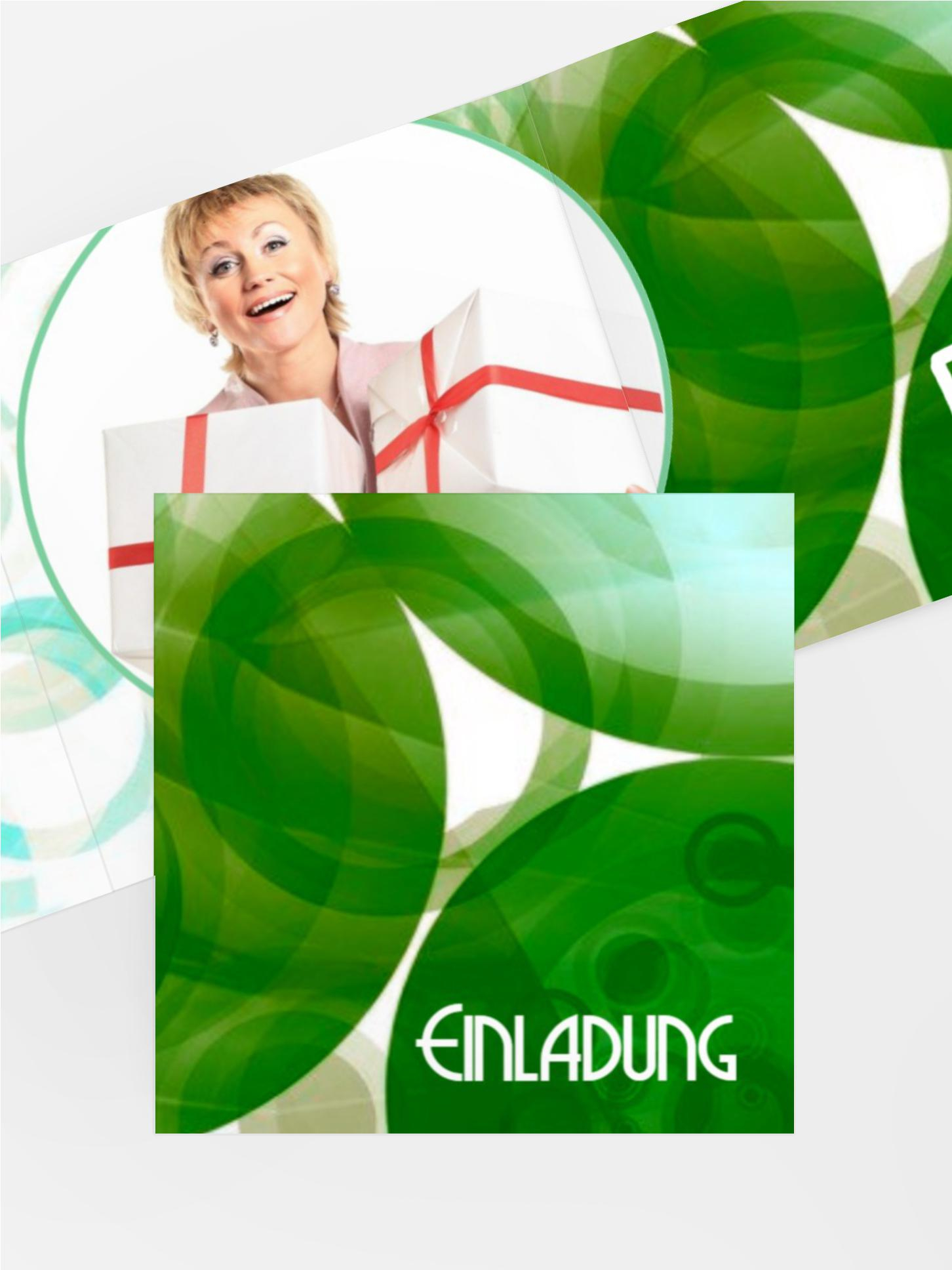 Einladungskarte colorful circles 50 Foto