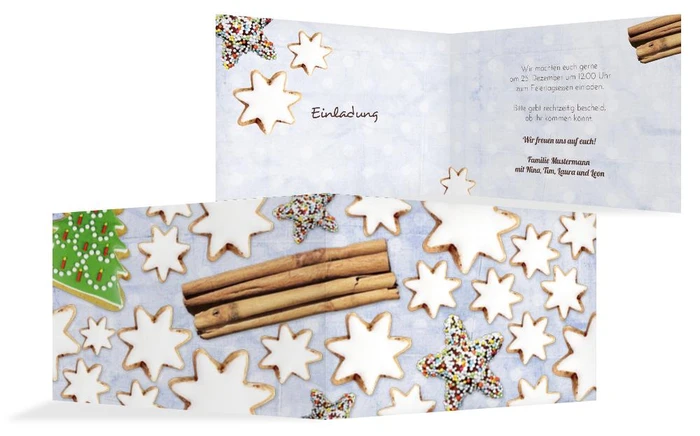 Weihnachts Einladungskarte privat Plätzchentisch Weihnachts Einladungskarte privat Plätzchentisch