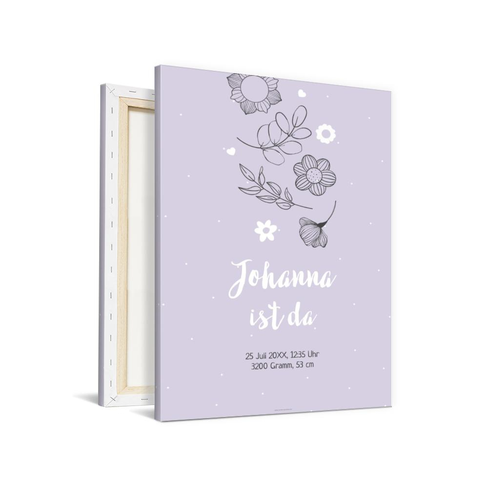 Wandbilder Baby Sommerblumenregen