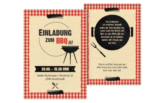 Sommerfest Einladung BBQ
