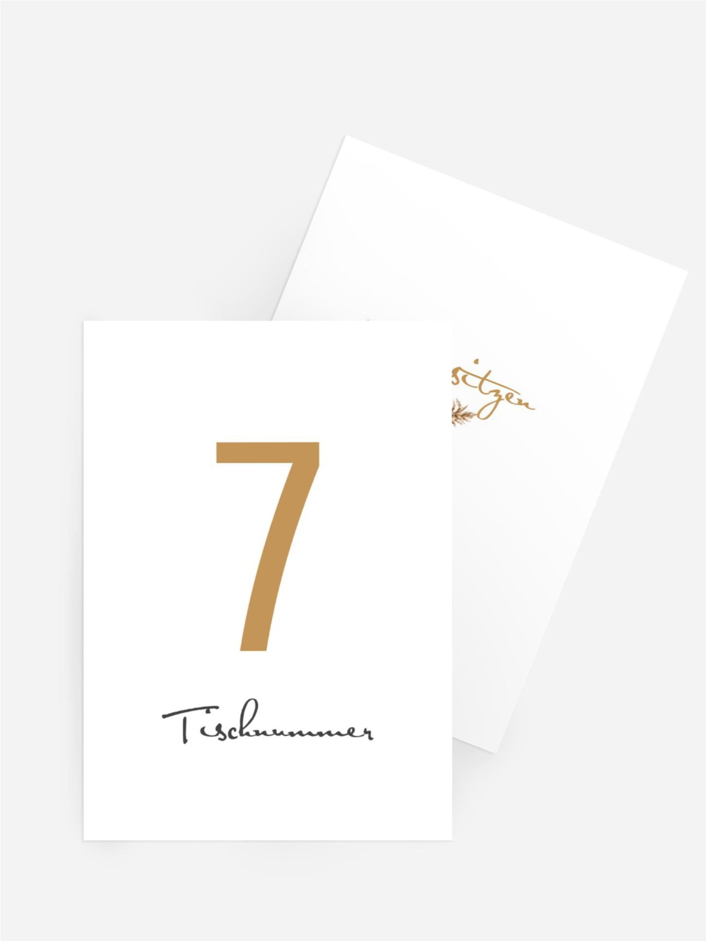 Tischnummer Hochzeit Kornfeldliebe