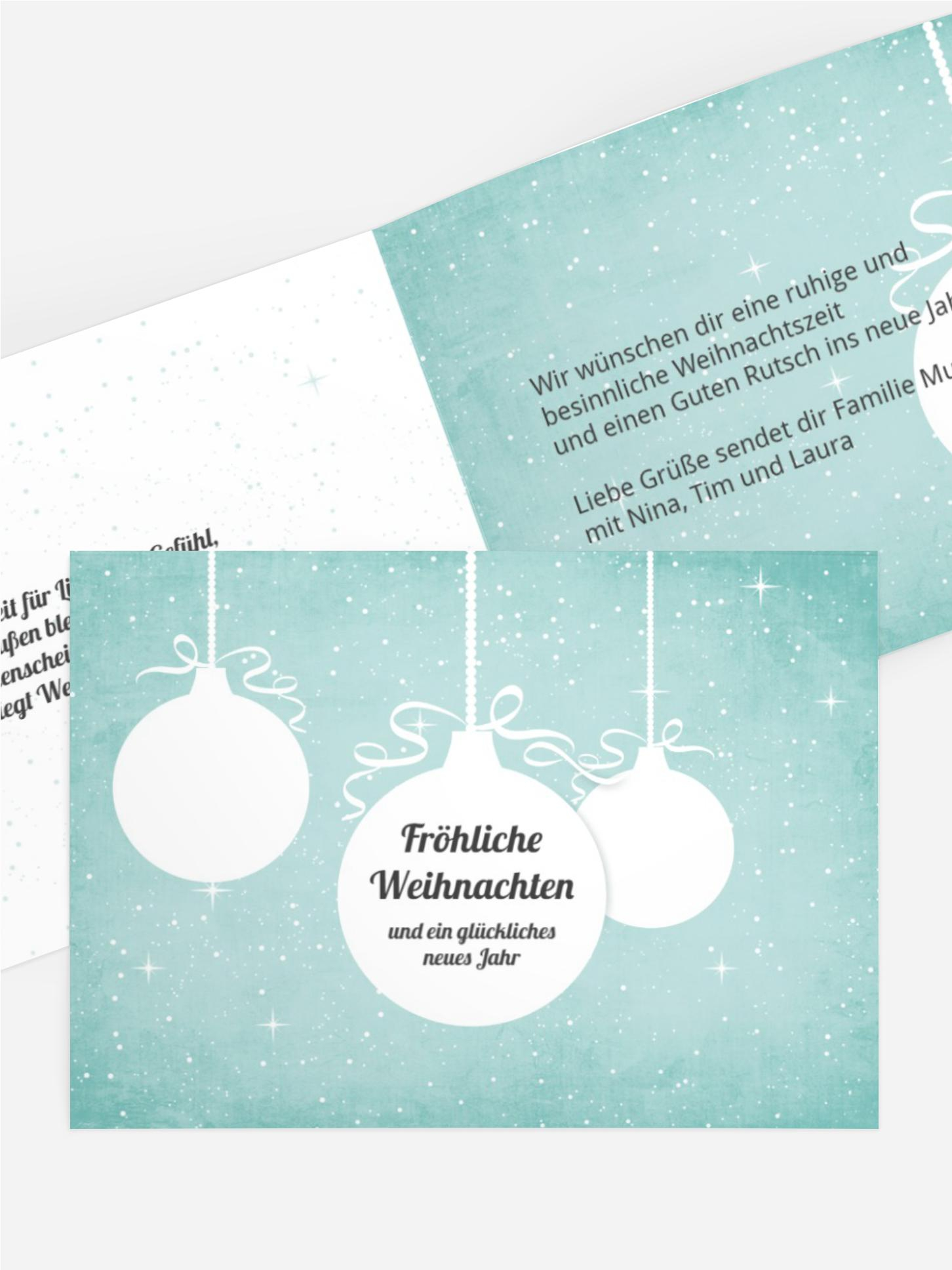 Weihnachtsgrußkarte Sternenglanz